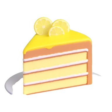 lemon cake slice sticker