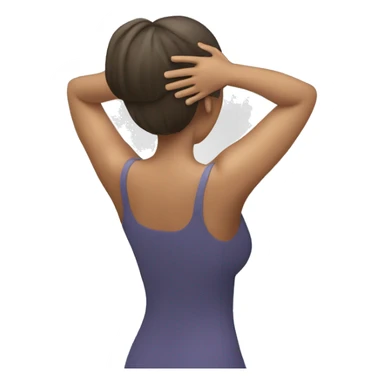 Woman massaging her head (stressed) sticker