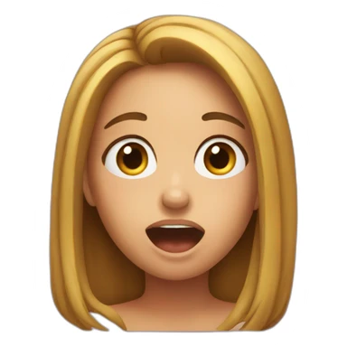 A girl is very surprised sticker