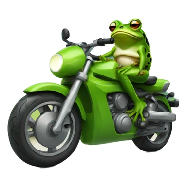 Frog with specs on motorbike sticker