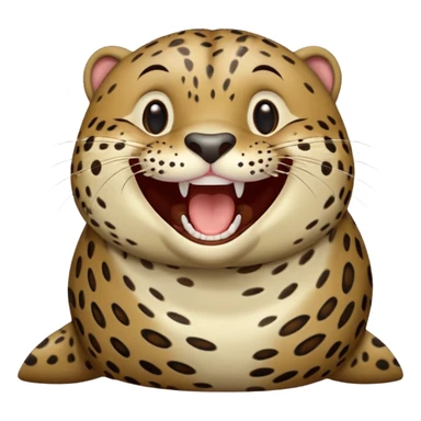 Seal leopard laugh sticker