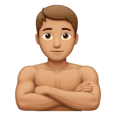 Man with arms crossed wrapped around his neck  sticker