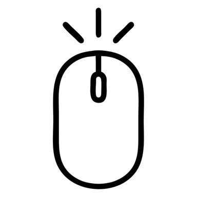 modern simple easily recognizable mouse click icon sticker