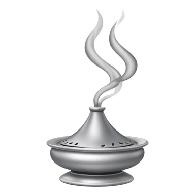 Silver Insence holder with smoke sticker