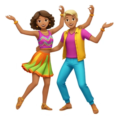 Dancing two people  sticker