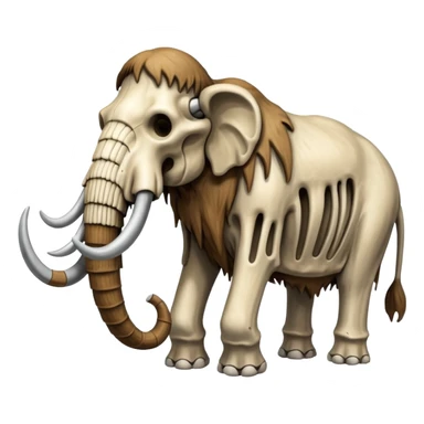 skeleton of a mammoth sticker