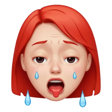realistic loudly crying face sticker