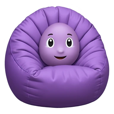 Light purple bean bag sticker