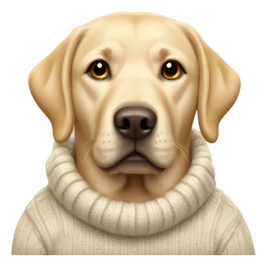 Labrador in sweater sticker