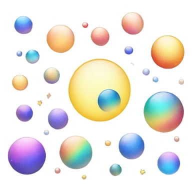 Card with iridescent moons sticker