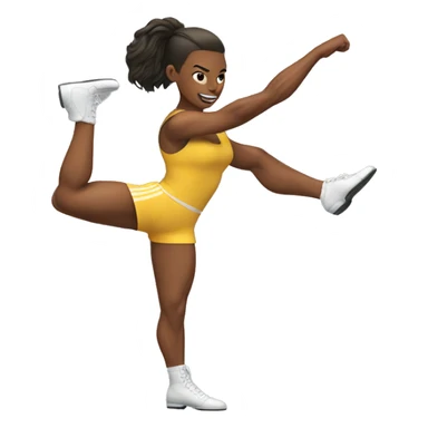 Muscular Girl performing a High Kick sticker