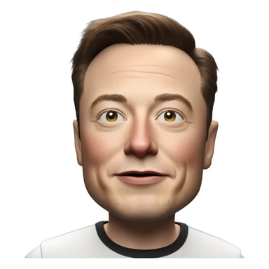 photorealistic elon musk 4k unreal engine sticker