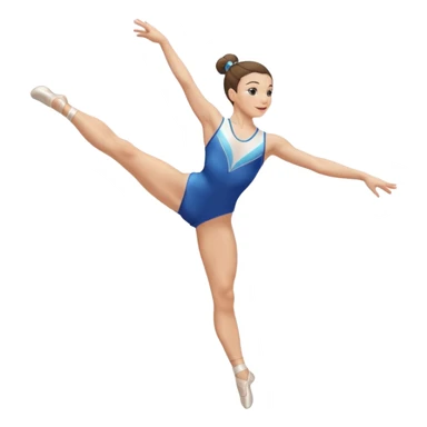 gymnast doing a toe touch sticker