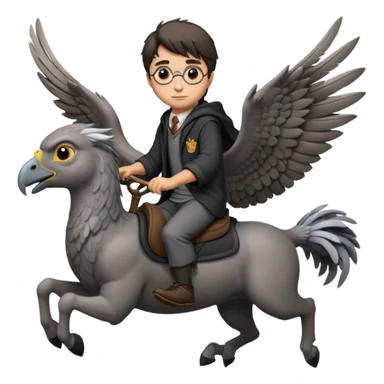 harry potter riding buckbeak sticker