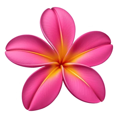 frangipani flower, hot pink sticker