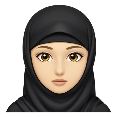 Girl wearing niqab sticker