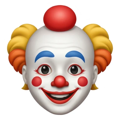 a person wearing a clown nose sticker