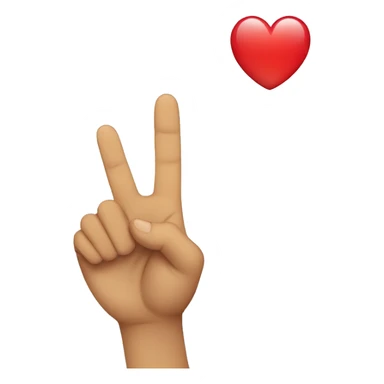 a person smiling holding finger heart emoji sticker