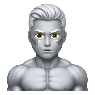 Silver skin muscle skin sticker