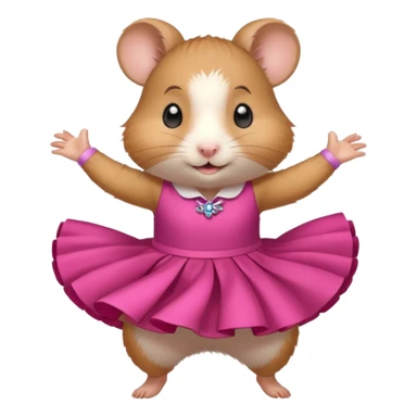 hamster  girl  dancing with skirt sticker