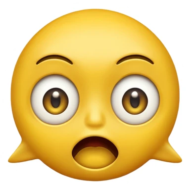 a face with a large opened mouth in emoji of whatsapp syle sticker