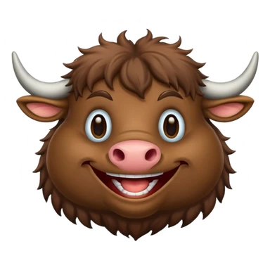 A funny water buffalo sticker