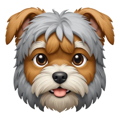 super old crusty scraggly and make him look a little more like yorkshire terrier maltese mix and cute black brown and a little bit of gray dog that’s super ugly and old yorkshire terrier and maltese mix make it way way way uglier and crustier  sticker