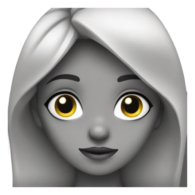 purple eyed girl in greyscale sticker