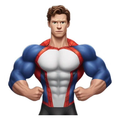 Tom Holland spiderman bodybuilder sticker
