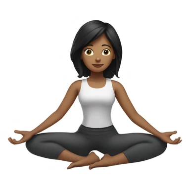  Black hair Woman doing yoga sticker