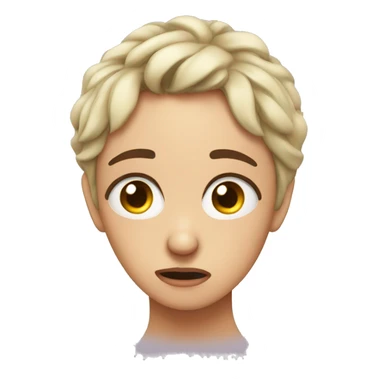 Exhausted tired eye bags girl  sticker