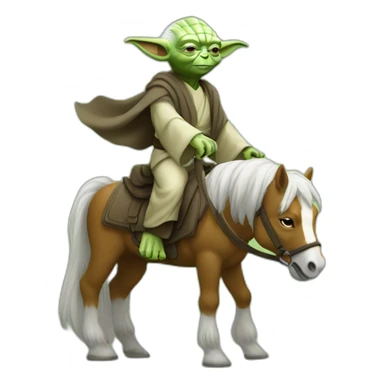 Yoda sur un cheval sticker