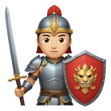 ancient chinese with shield sticker