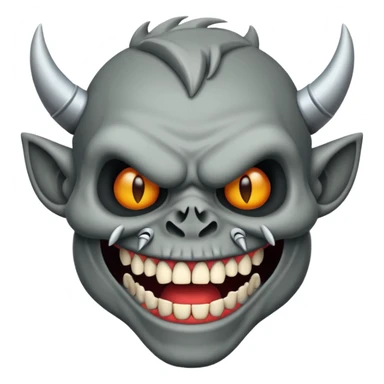 skull face troll emojie sticker