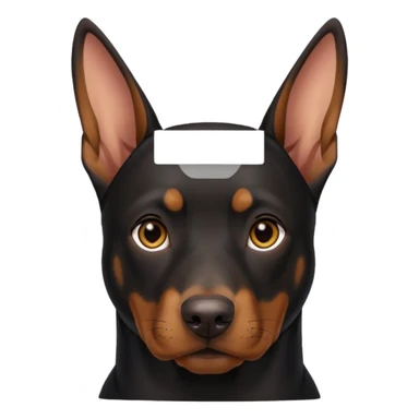 Dobermann on cropped ears sticker