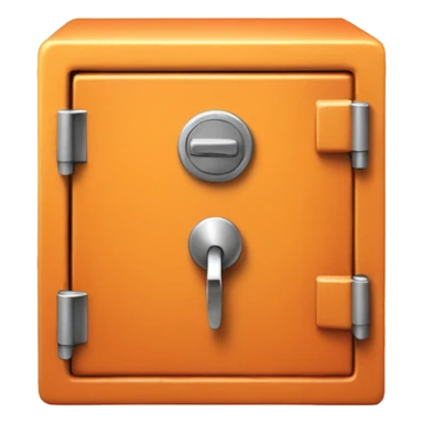 3d  small safe in orange or yellow sticker