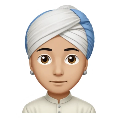 Sardar boy wearing turban white and manly sticker