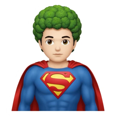 brocoli superman sticker