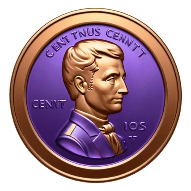 purple american cent sticker