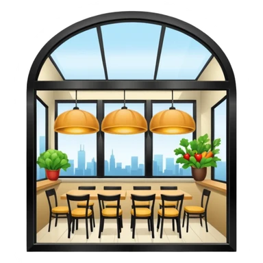 healthy food restaurant from outside sticker