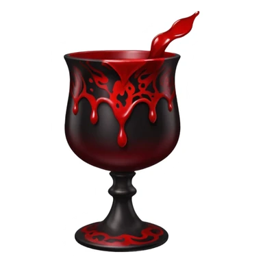 Chalice filled with dark liquid resembling blood and ink, sensual ritual sticker