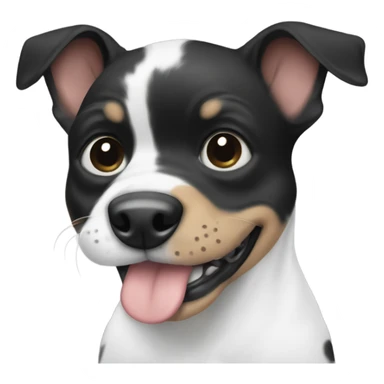 Black and white dog with baby sticker