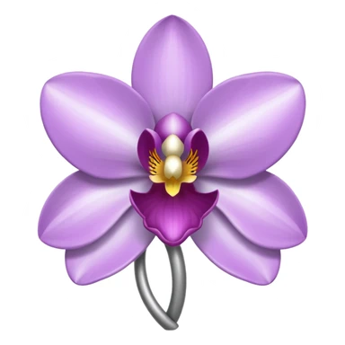 chrome gray silver orchid sticker