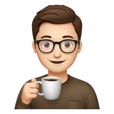 web developer, coffee, glasses, mid 20 sticker