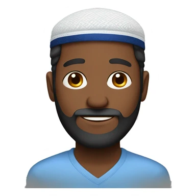 Man wearing a yarmulke sticker