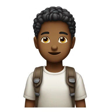 niño mirando al frente sin rostro  sticker