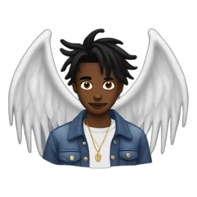 Playboi carti with devil wing sticker
