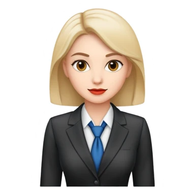 professional woman character with business attire sticker