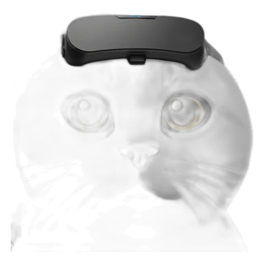 Cat with oculus quest 2 white headset sticker