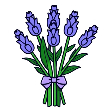 Hyper realistic Lavender bouquet sticker